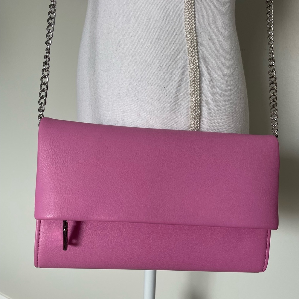 Pink Purse Convertible Clutch Bubblegum Pink Crossbody